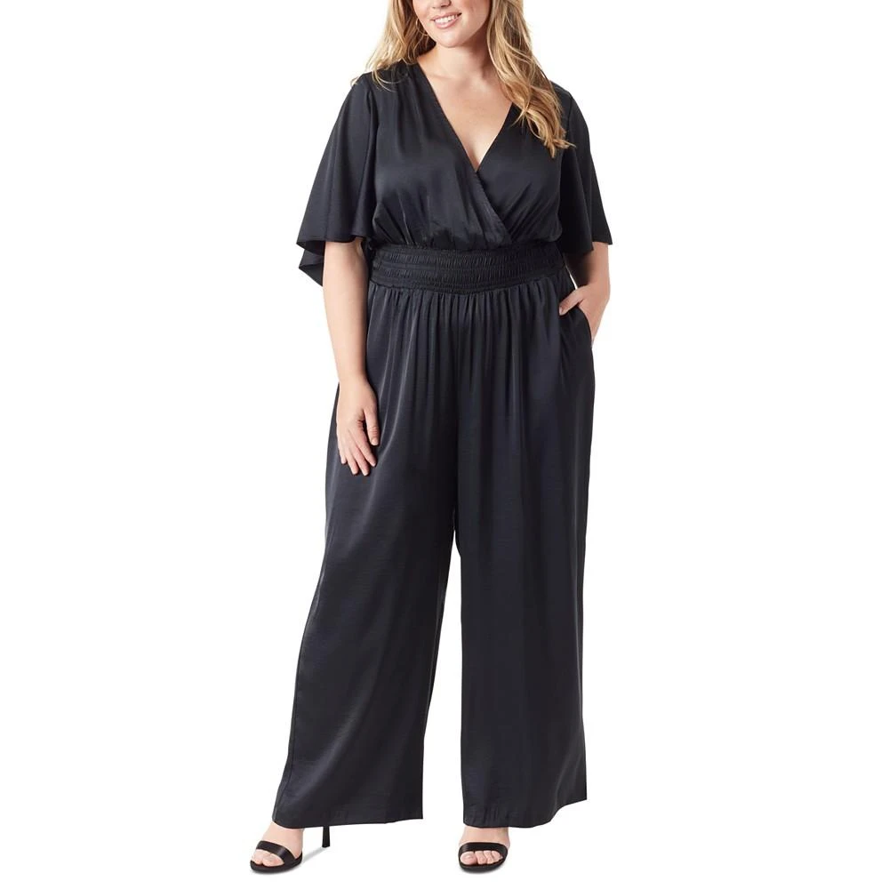 商品Jessica Simpson|Trendy Plus Size Aria Kimono-Sleeve Jumpsuit,价格¥750,第1张图片