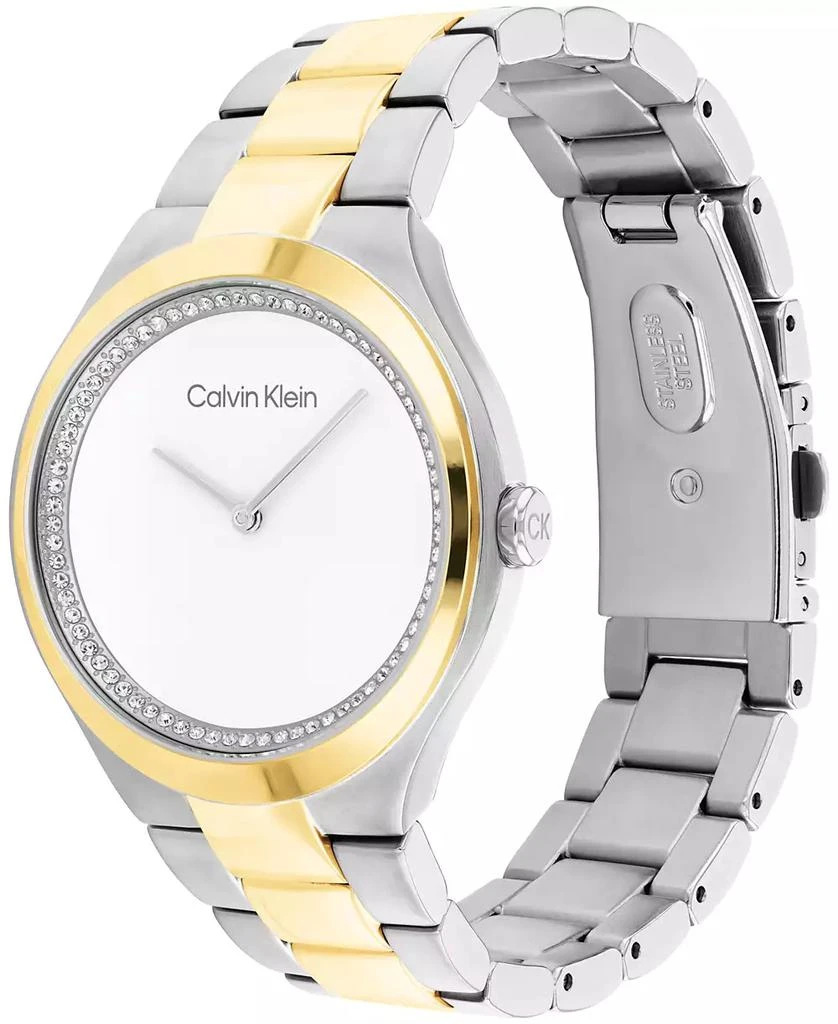 商品Calvin Klein|Women's 2H Quartz Two-Tone Stainless Steel Bracelet Watch 36mm,价格¥846,第2张图片详细描述