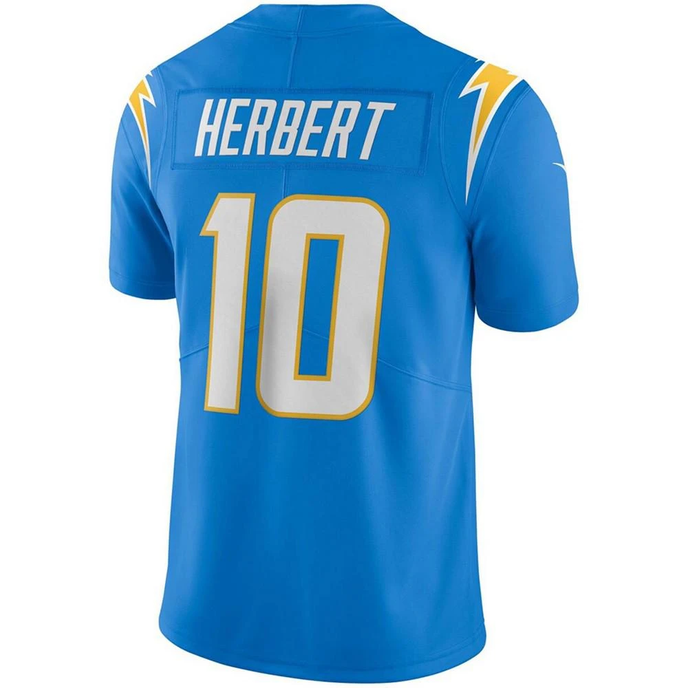 商品NIKE|Men's Justin Herbert Los Angeles Chargers Vapor Limited Jersey,价格¥1230,第3张图片详细描述