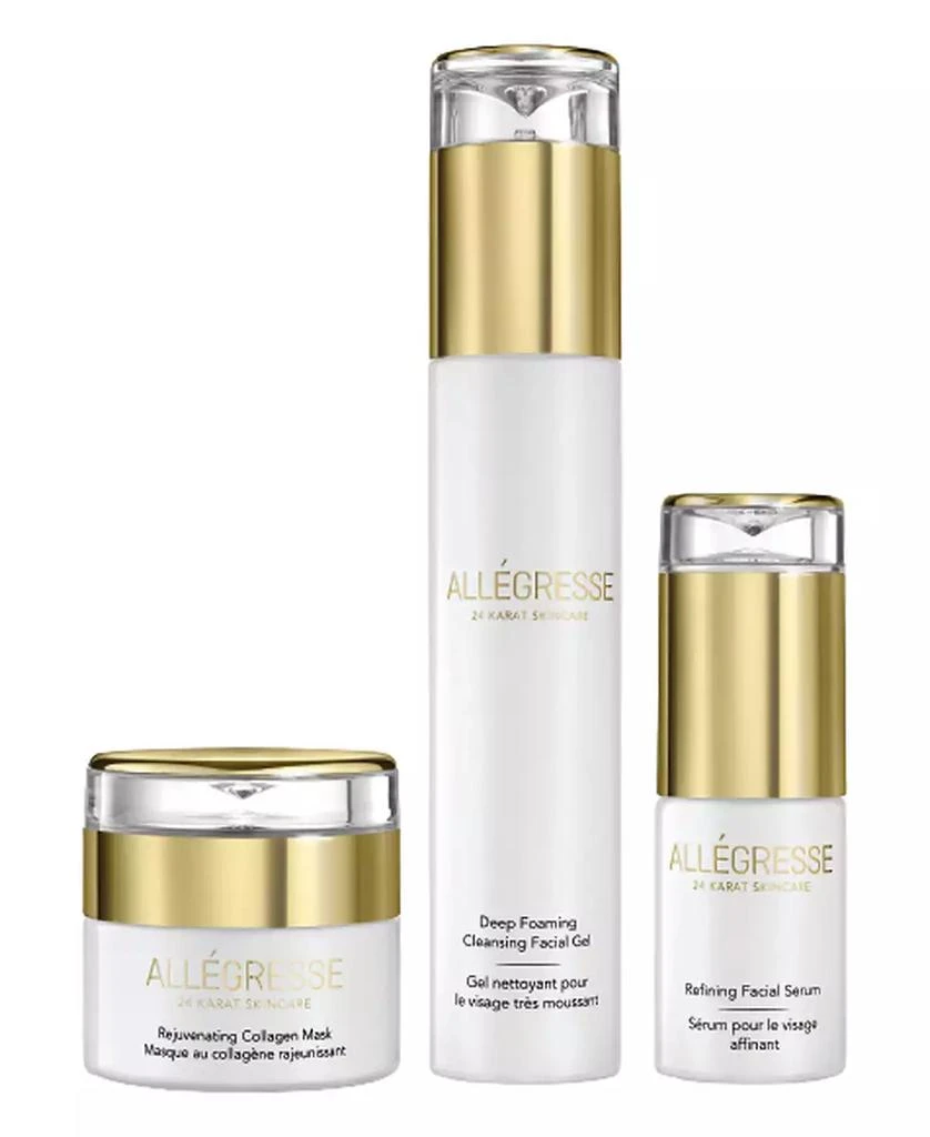 商品Allegresse 24 Karat Skin Care|Allegresse 24K Skincare Rejuvenating and Cleansing 3 Piece Set,价格¥1769,第1张图片