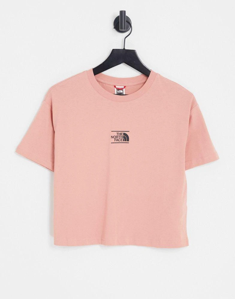 商品The North Face|The North Face Dome at Center cropped t-shirt in pink Exclusive at ASOS,价格¥203,第1张图片