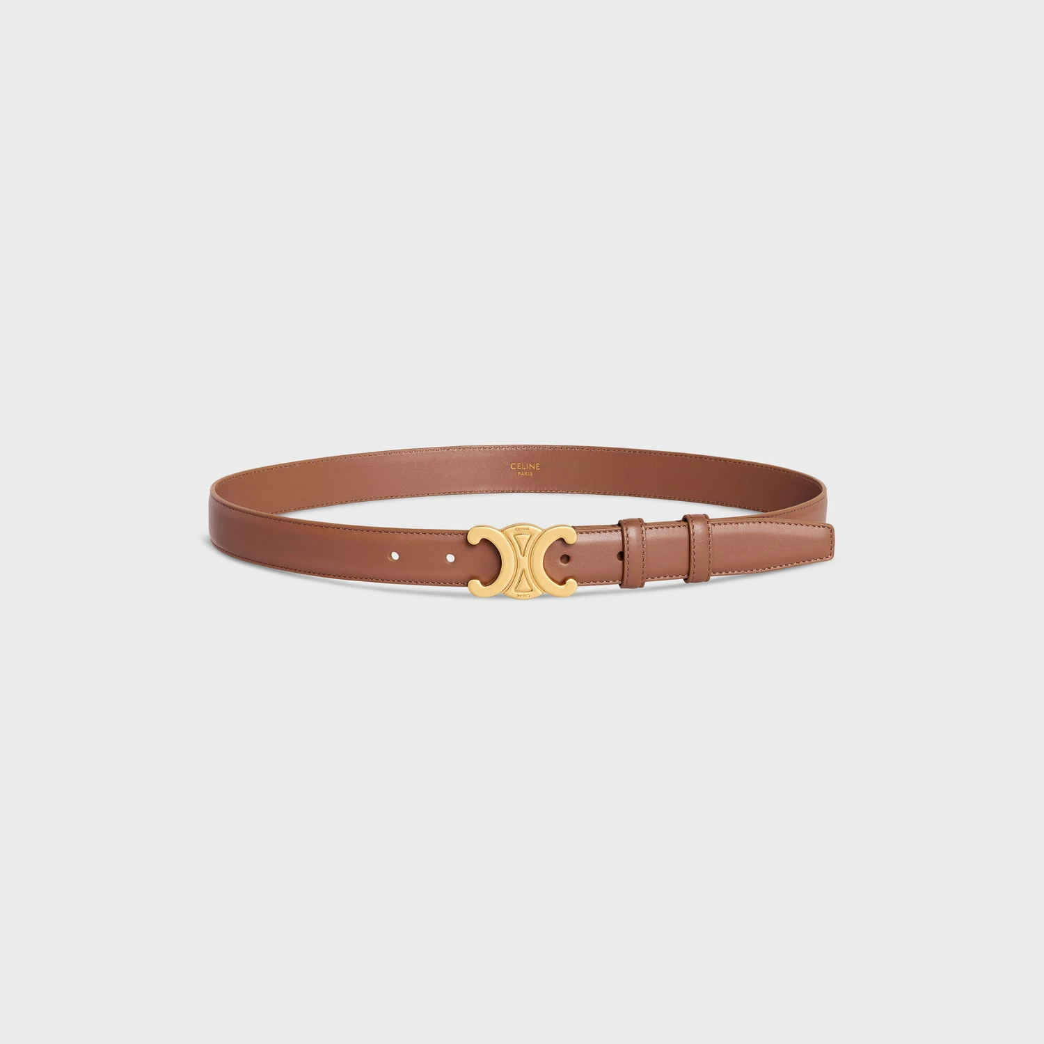 【预售】 赛琳 24秋冬 女士 腰带 CEINTURE TRIOMPHE MOYEN MODÈLE CUIR DE TAURILLON 45AK93A01.18BU 商品