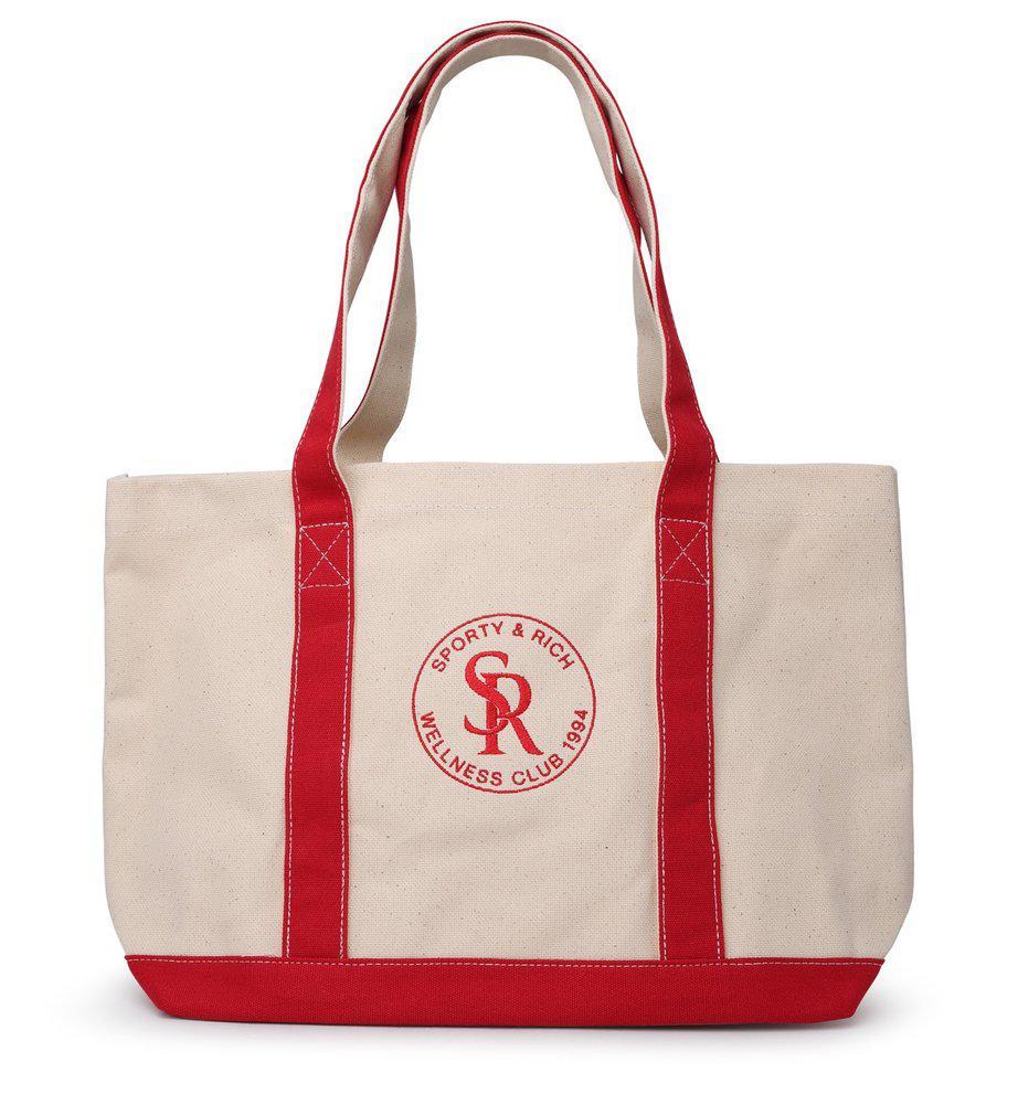 商品Sporty & Rich|Sporty & Rich Logo Print Tote Bag,价格¥826,第1张图片
