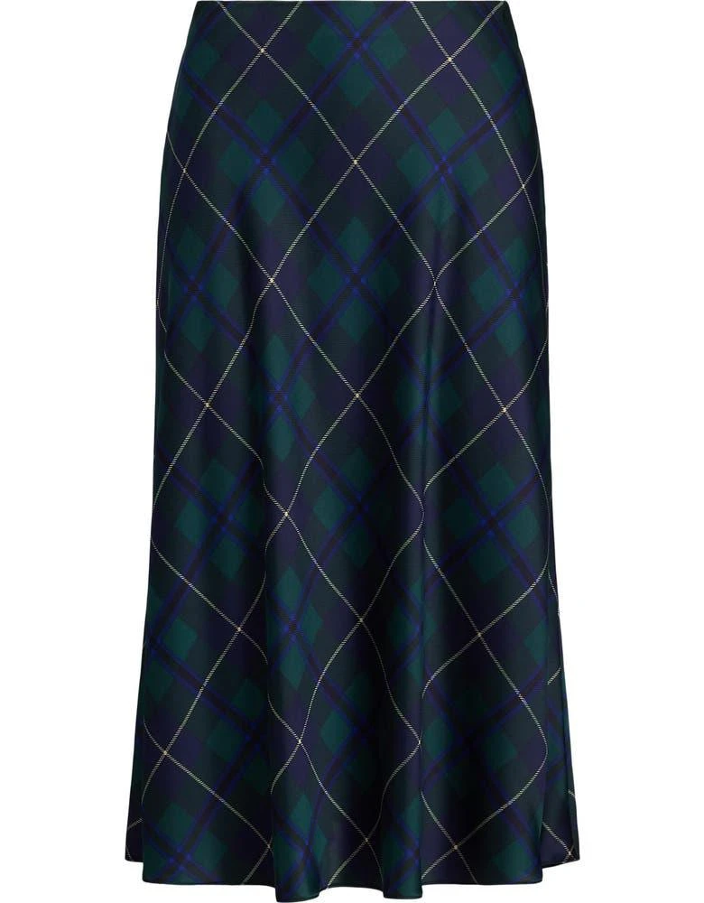 商品Ralph Lauren|Plaid Satin Charmeuse Skirt,价格¥876,第4张图片详细描述