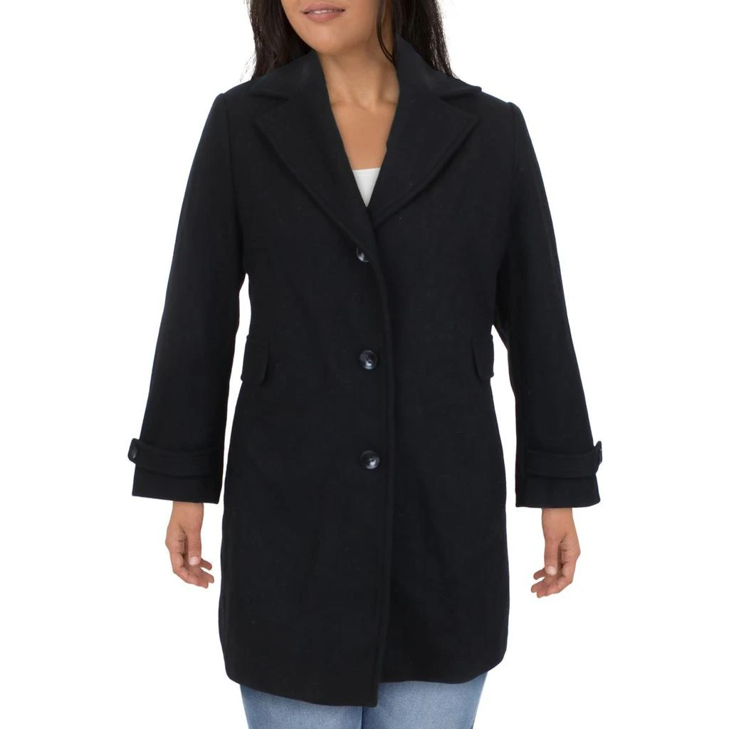 商品Vince Camuto|Vince Camuto Womens Petites Wool Midi Wool Coat,价格¥728,第1张图片