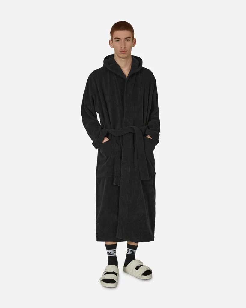 商品Tekla|Hooded Bathrobe Black,价格¥850,第4张图片详细描述