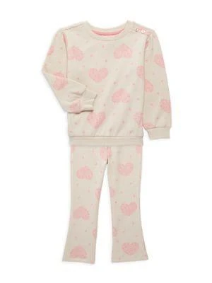 商品Juicy Couture|Little Girl’s 2-Piece Heart Fleece Sweatshirt & Joggers Set,价格¥260,第1张图片