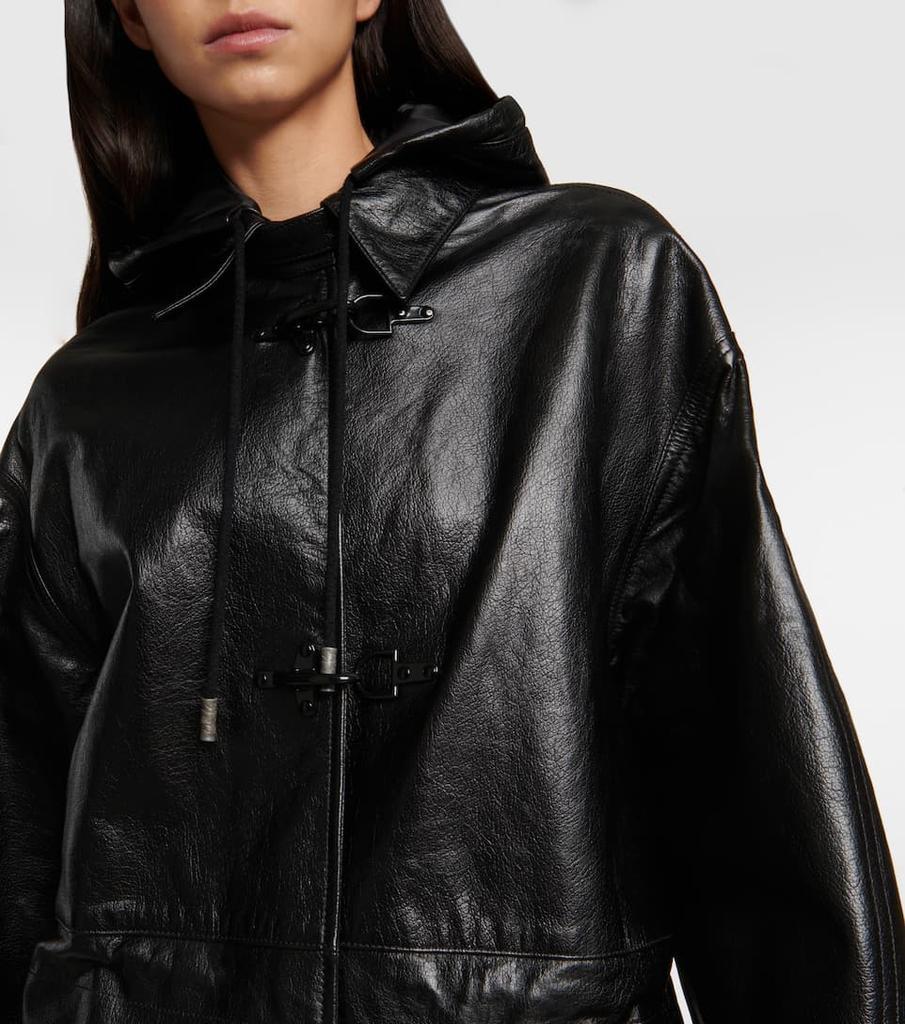 商品Acne Studios|Oversized leather duffel coat,价格¥23248,第6张图片详细描述