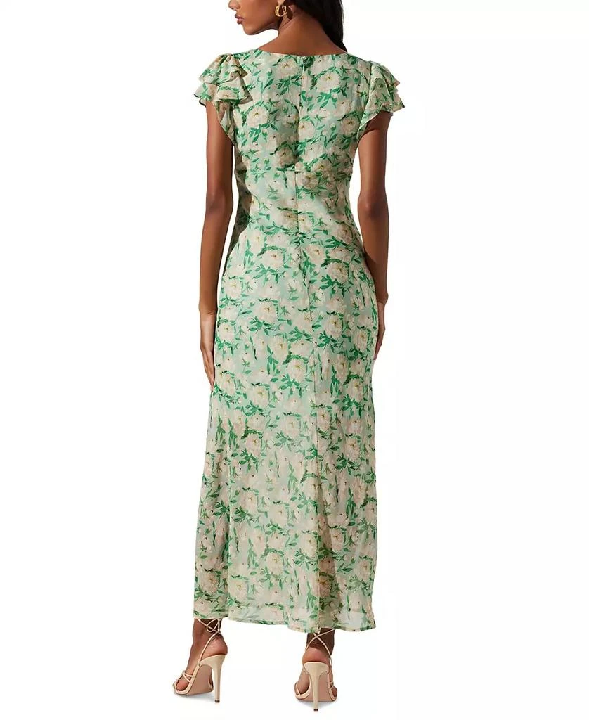 商品ASTR|Women's Maisy Floral Print Flutter Sleeve Midi Dress,价格¥332,第2张图片详细描述