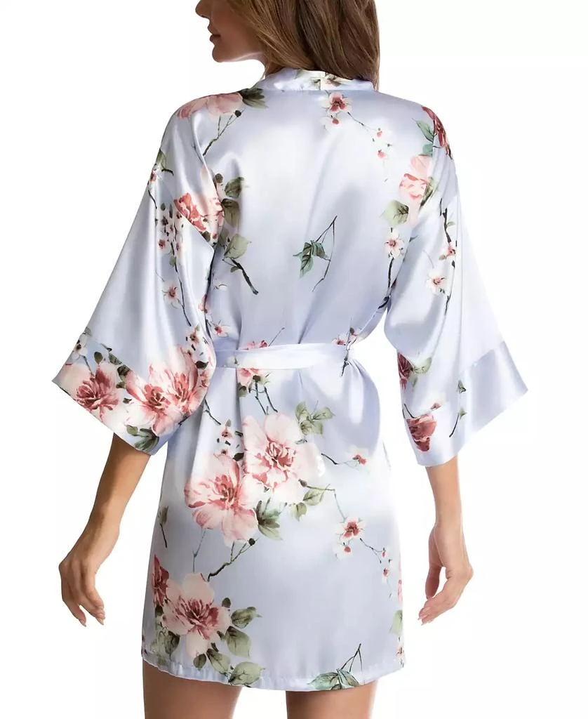 商品Linea Donatella|Floral-Print Satin Wrap Robe,价格¥213,第2张图片详细描述