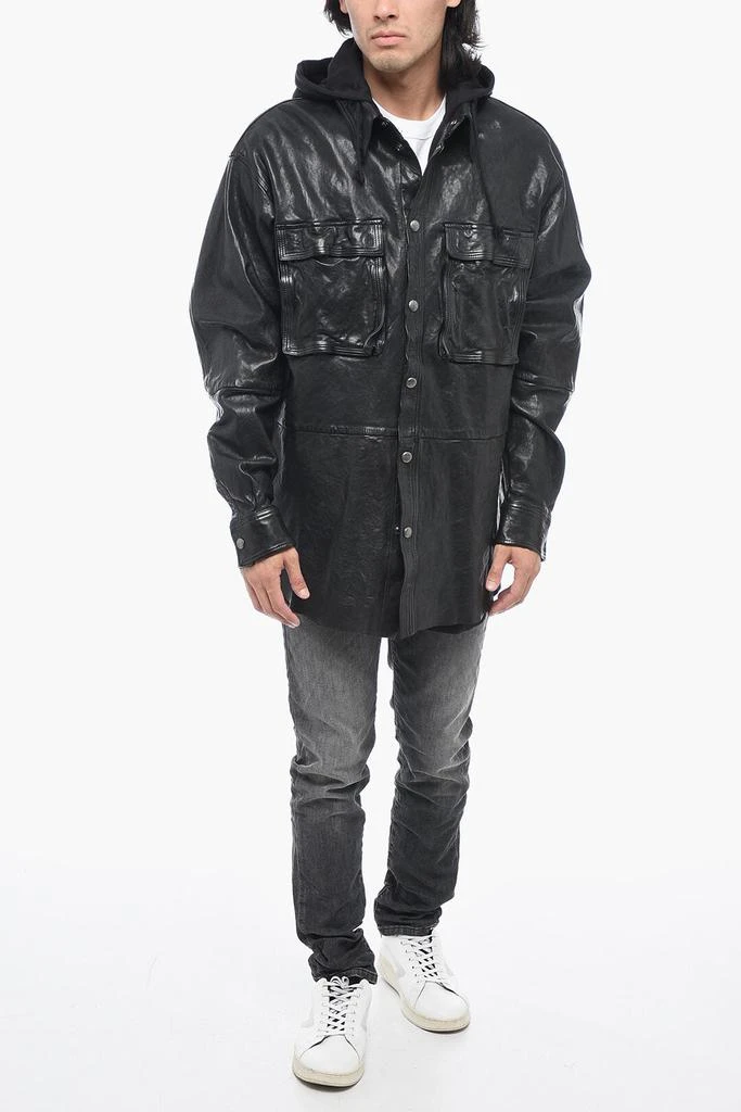 Spinx Deisel Diesel Leather L-SPHINX Jacket with Fleece Hood 价格¥3758 | 别样海外购