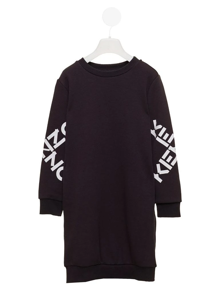 商品Kenzo|Kenzo Kids Baby Girls Dark Gray Dress With Printed Logo,价格¥970,第1张图片