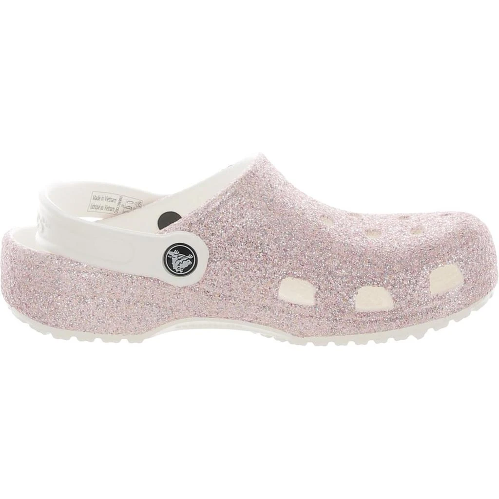 商品Crocs|Crocs Girls Classic Glitter Glog Little Kid Ankle Strap Sport Sandals,价格¥301,第2张图片详细描述
