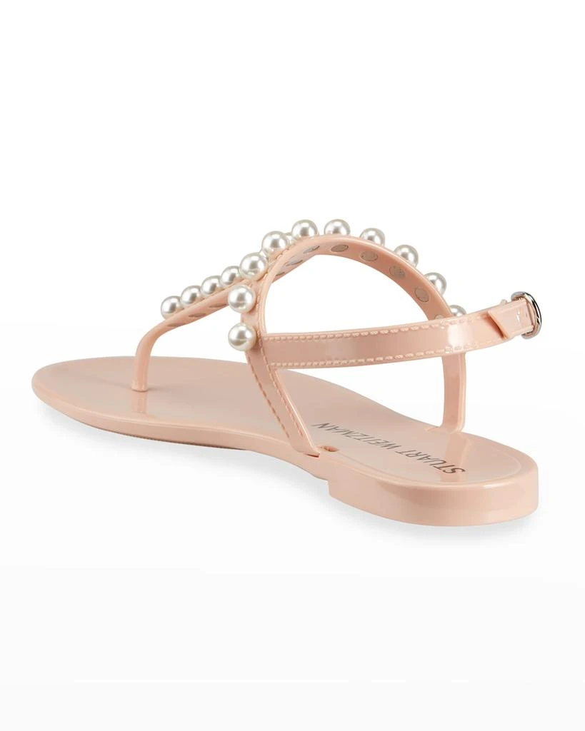 商品Stuart Weitzman|Goldie Pearly Stud Jelly Sandals,价格¥1125,第4张图片详细描述