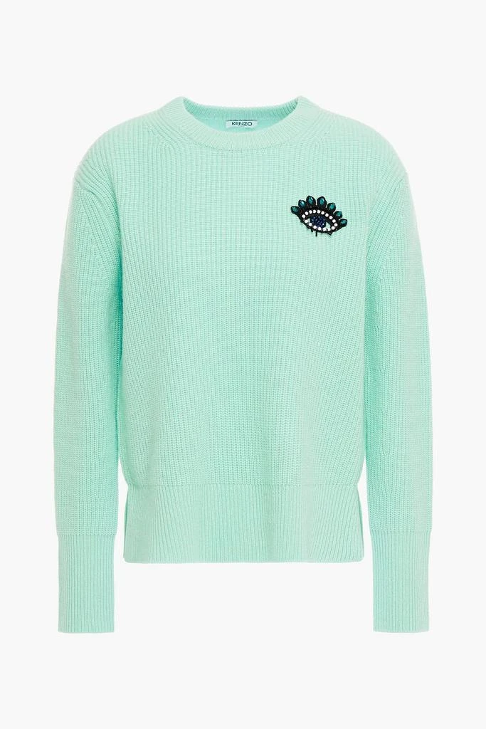 商品Kenzo|Embellished ribbed cashmere sweater,价格¥1441,第1张图片