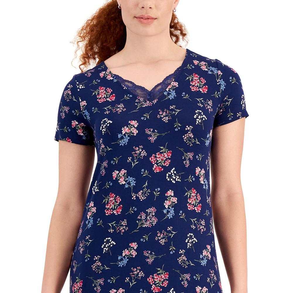 Women's Short-Sleeve Floral Nightgown, Created for Macy's商品第3张图片规格展示