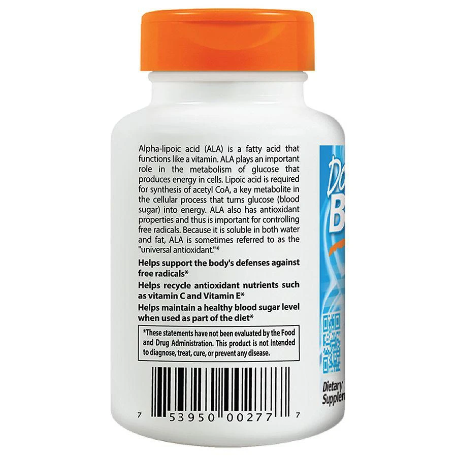 商品Doctor's Best|Alpha-Lipoic Acid 300 mg,价格¥174,第2张图片详细描述