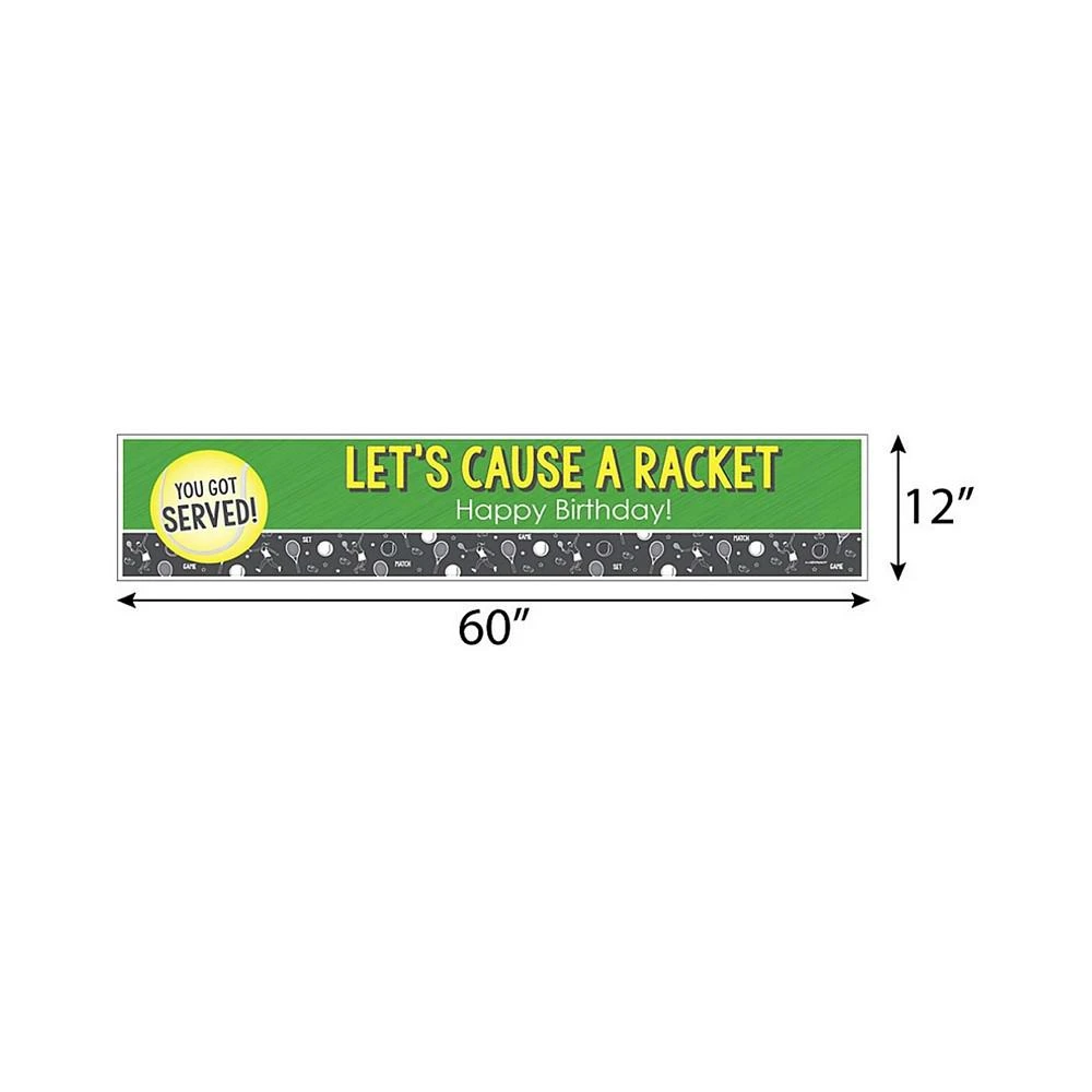 商品Big Dot of Happiness|You Got Served - Tennis - Tennis Ball Happy Birthday Decorations Party Banner,价格¥157,第2张图片详细描述