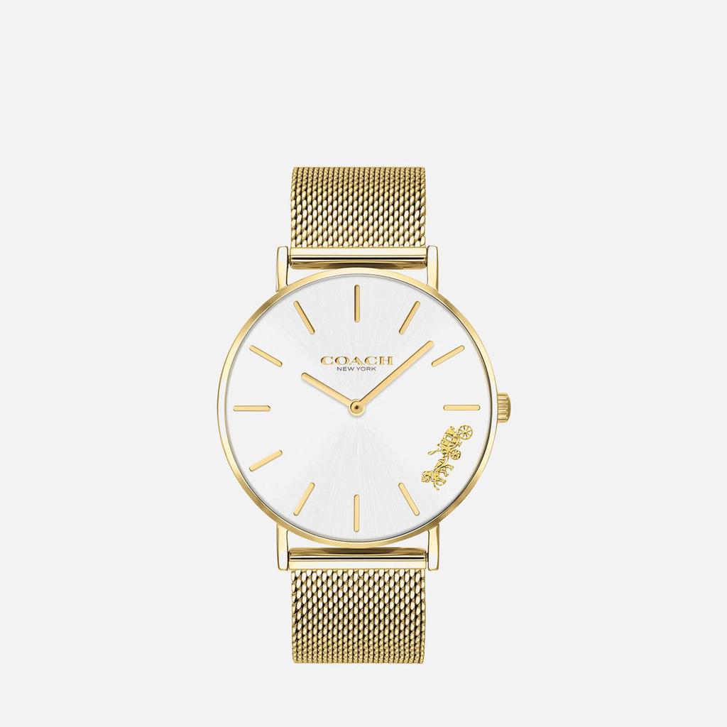 Coach Women's Perry Mesh Strap Watch - Gold商品第1张图片规格展示