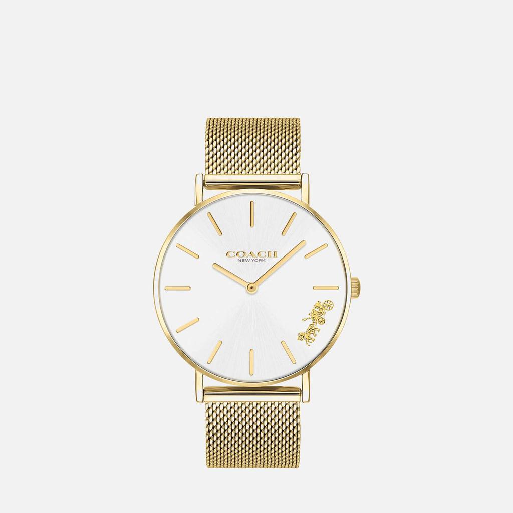 商品Coach|Coach Women's Perry Mesh Strap Watch - Gold,价格¥1131,第1张图片
