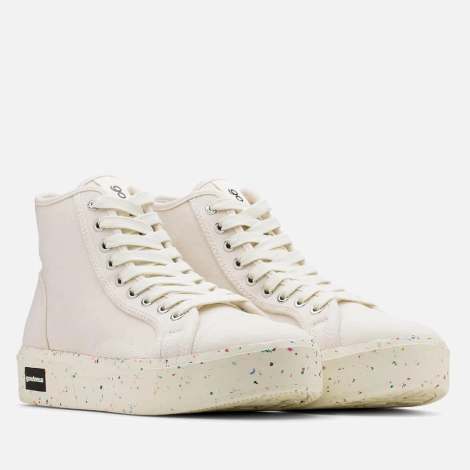 商品Good News|GOOD NEWS JUICE COTTON-CANVAS HI-TOP TRAINERS,价格¥258,第2张图片详细描述