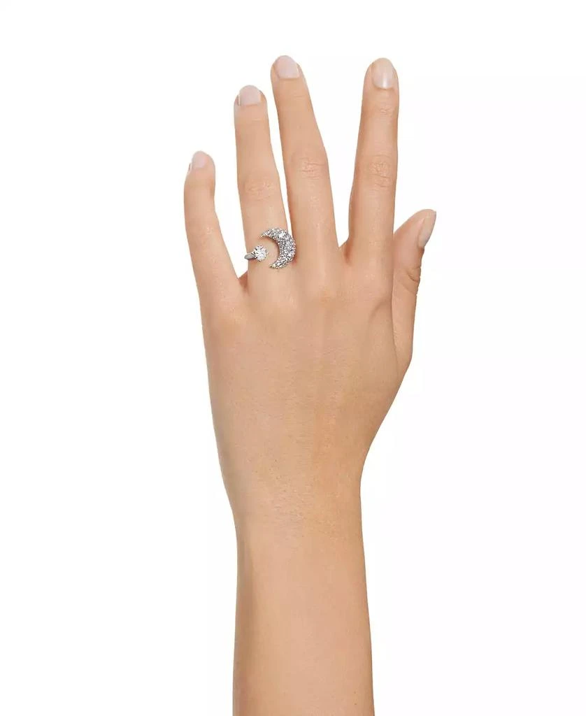 商品Swarovski|Silver-Tone Luna Crystal Moon Open Ring,价格¥965,第5张图片详细描述