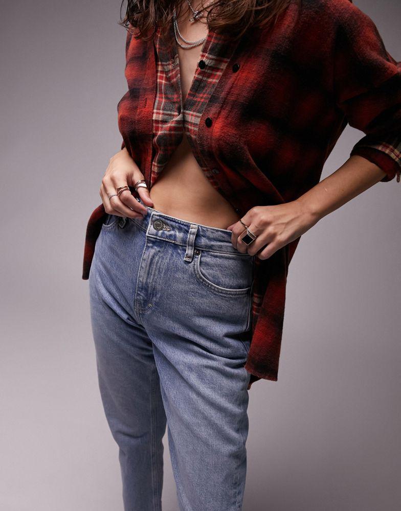 Topshop Straight jeans in bleach商品第3张图片规格展示