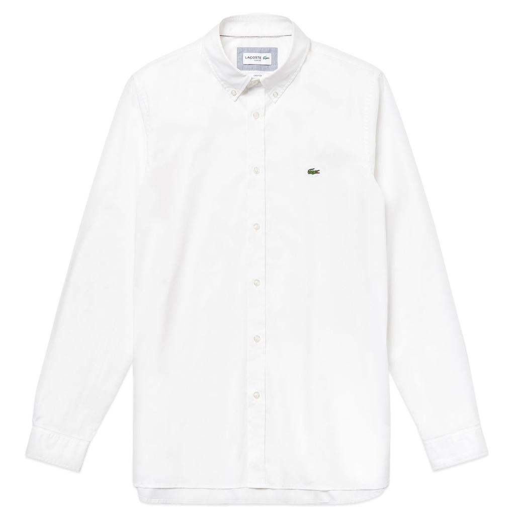 Lacoste Long Sleeve Stretch Poplin Shirt CH7221 - White商品第1张图片规格展示