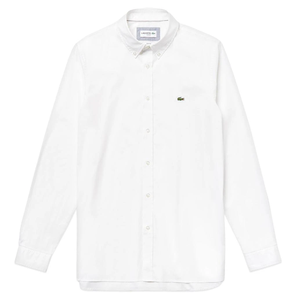 商品Lacoste|Lacoste Long Sleeve Stretch Poplin Shirt CH7221 - White,价格¥837,第1张图片