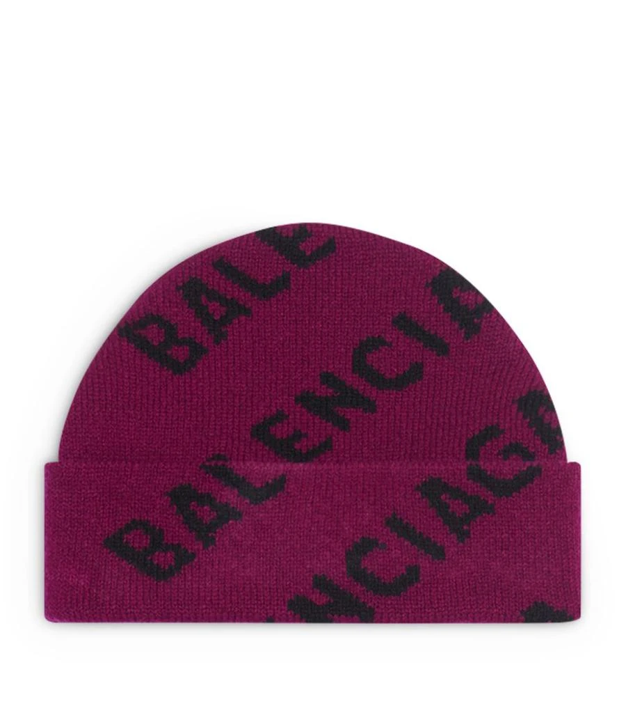 商品Balenciaga|Wool Logo Print Beanie,价格¥2466,第1张图片