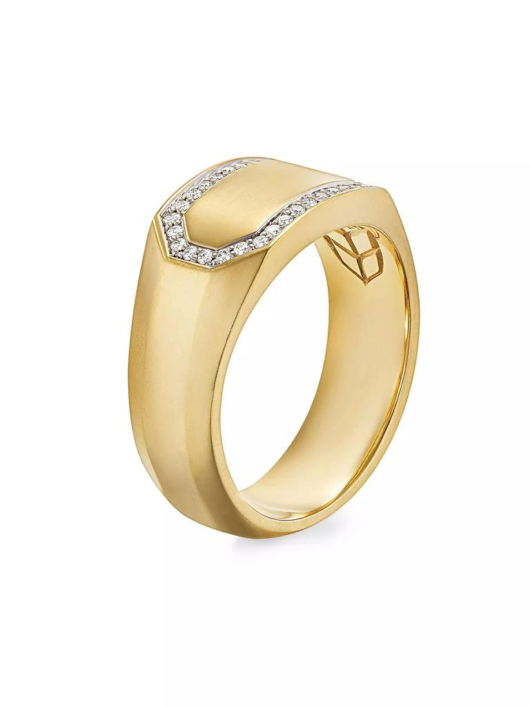 商品David Yurman|Streamline Cigar Band Ring in 18K Yellow Gold, 10.5MM,价格¥31467,第2张图片详细描述