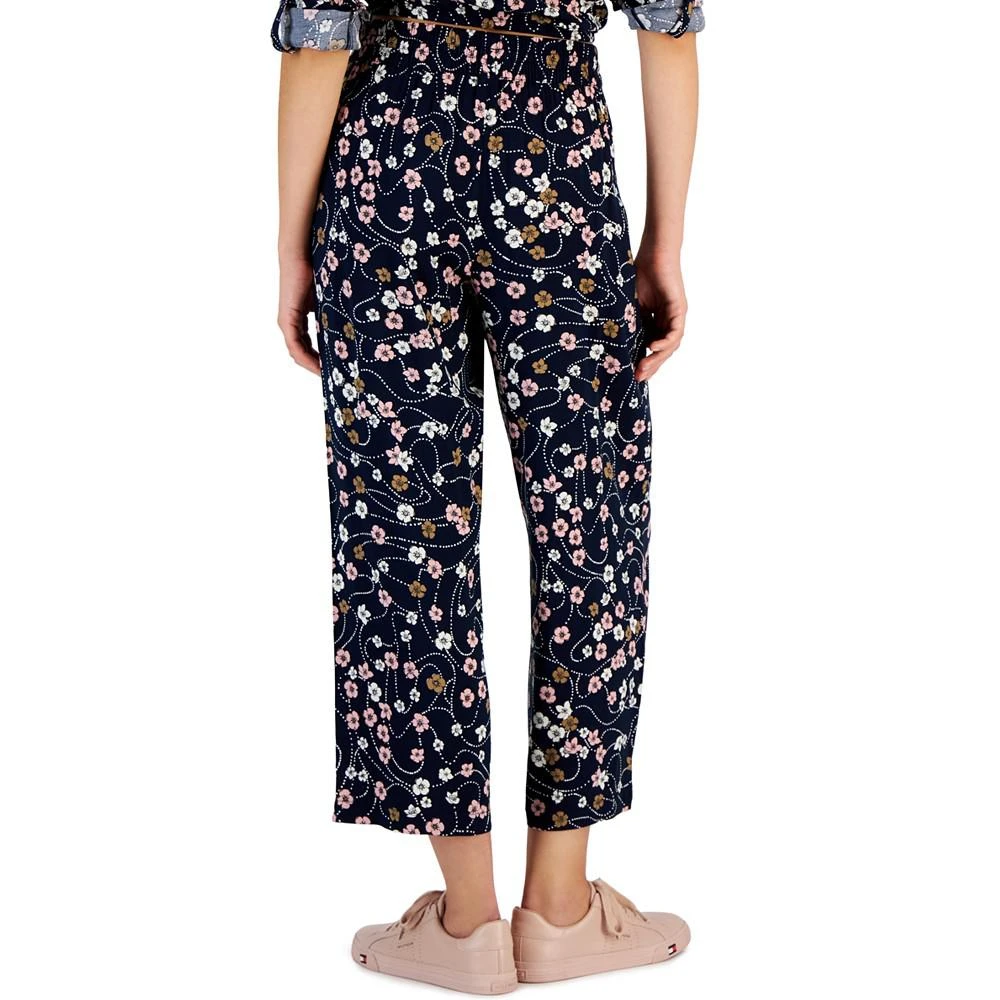 商品Tommy Hilfiger|Women's Floral-Print Wide-Leg Pull-On Pants,价格¥599,第2张图片详细描述