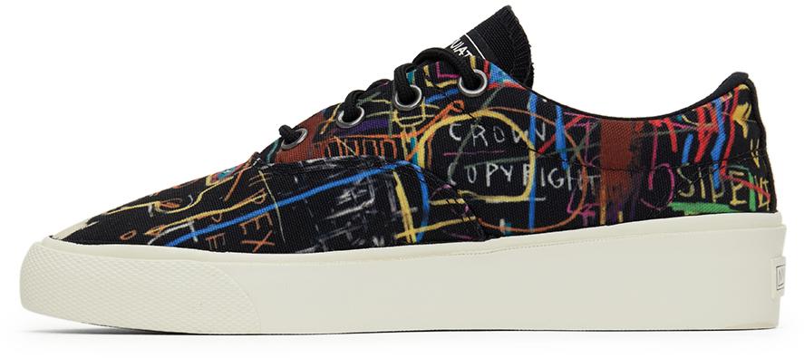 Black Jean-Michel Basquiat Edition Skidgrip Sneakers商品第3张图片规格展示