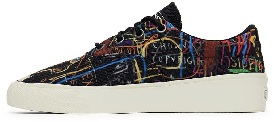 商品Converse|Black Jean-Michel Basquiat Edition Skidgrip Sneakers,价格¥867,第5张图片详细描述