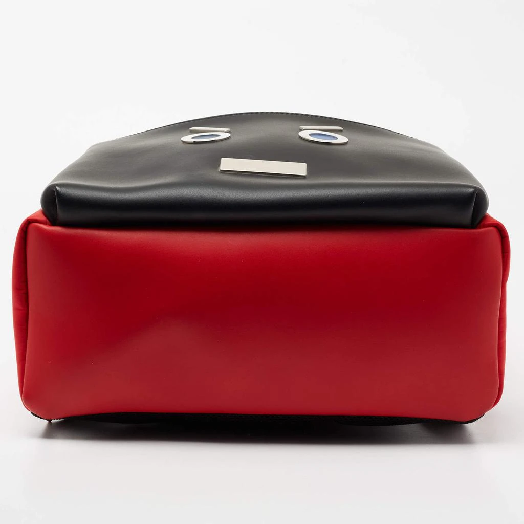 Fendi Red/Black Nylon and Leather Face No Words Emoticon Backpack 商品