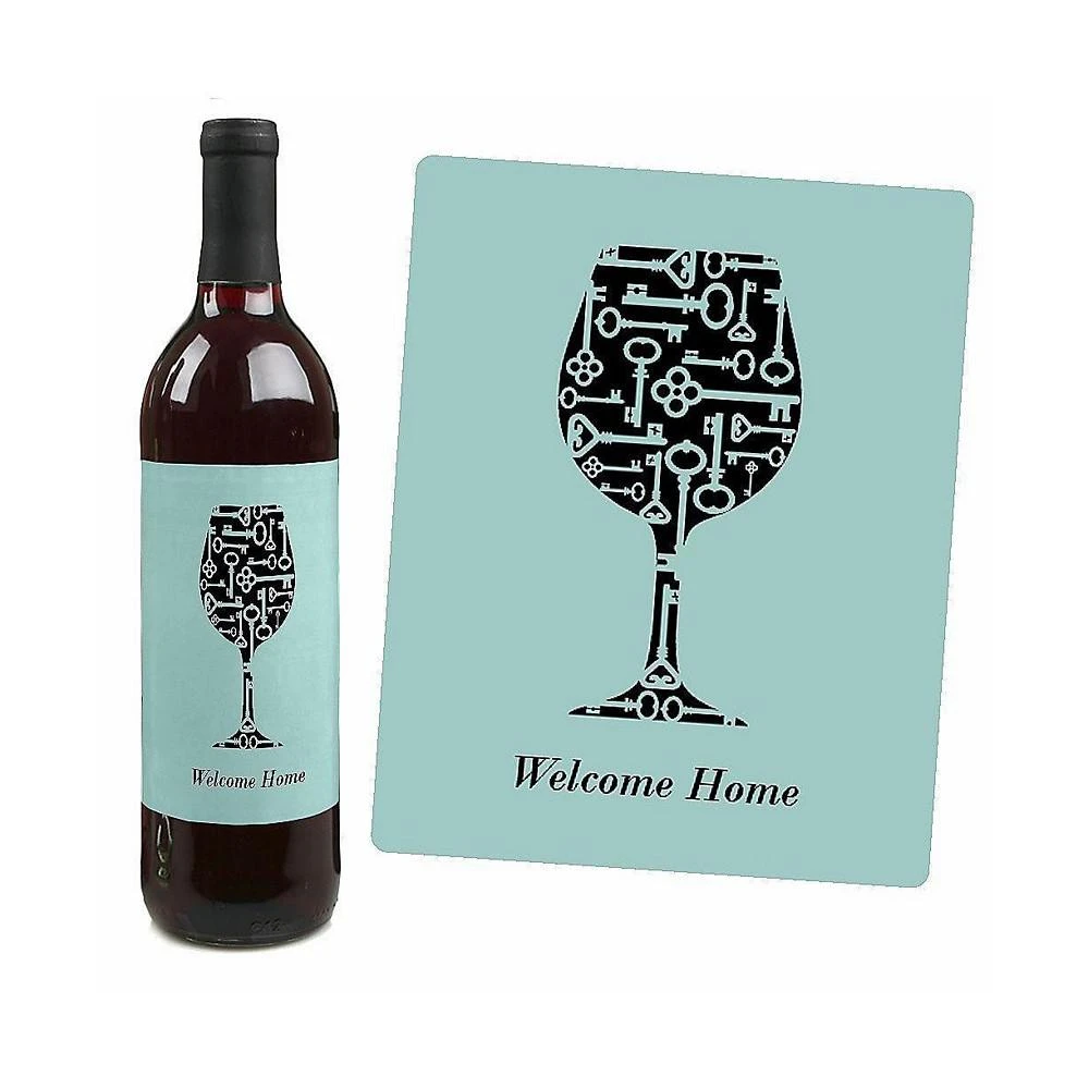 商品Big Dot of Happiness|Home Sweet Home - Housewarming Gift - Wine Bottle Label Stickers - 4 Ct,价格¥82,第3张图片详细描述