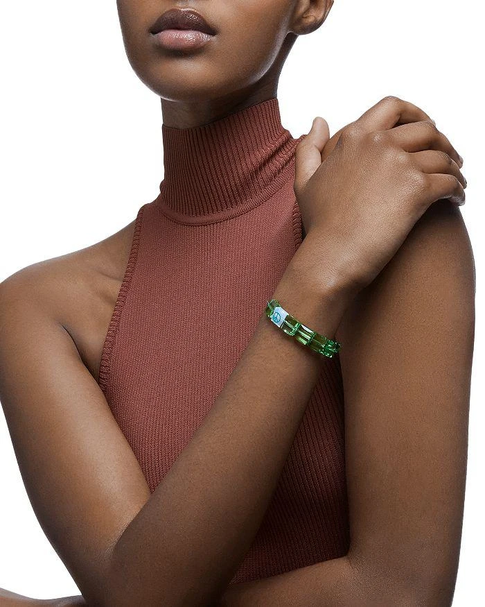 商品Swarovski|Letra Peace Square Crystal Cord Slider Bracelet,价格¥564,第2张图片详细描述