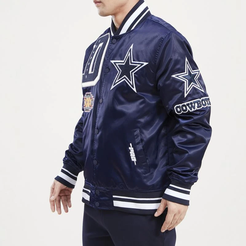 商品Pro Standard|Pro Standard Cowboys Mash Satin Jacket - Men's,价格¥833,第4张图片详细描述