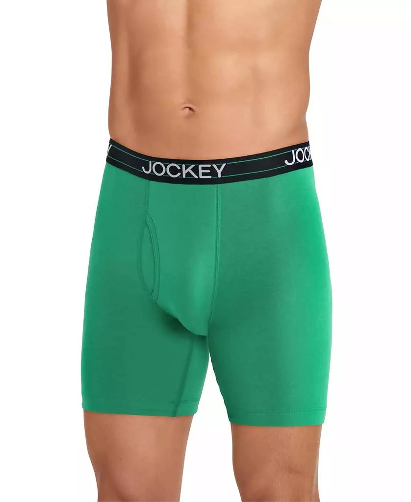 商品Jockey|Men's Lightweight Cotton Blend 7" Long Leg Boxer Briefs, Pack of 4,价格¥179,第2张图片详细描述