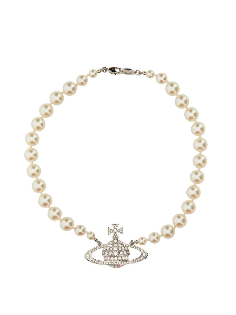 商品【商品预售7天】 Vivienne Westwood|Vivienne Westwood 女士项链 6301010602P104CN 银色,价格¥1639,第1张图片