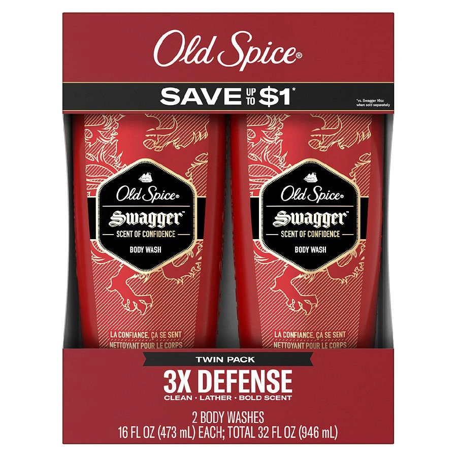 商品Old Spice|Red Zone Body Wash Twin Pack Swagger,价格¥79,第1张图片