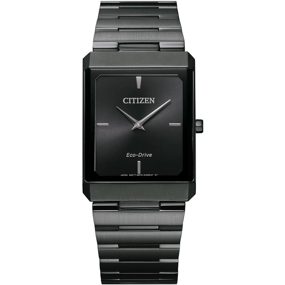 商品Citizen|Unisex Eco-Drive Stiletto Gray Stainless Steel Bracelet Watch 28x38mm,价格¥2359,第1张图片