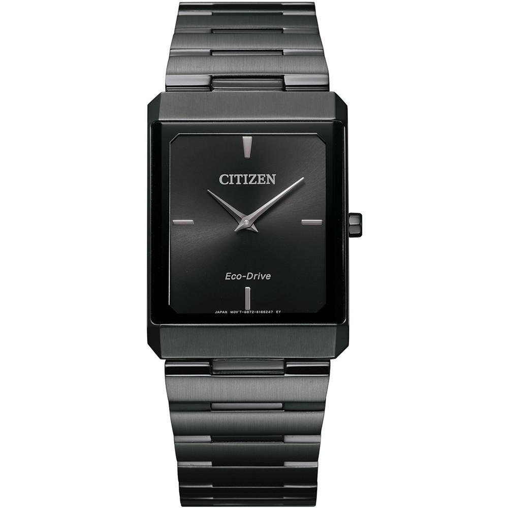 商品Citizen|Unisex Eco-Drive Stiletto Gray Stainless Steel Bracelet Watch 28x38mm,价格¥3909,第1张图片
