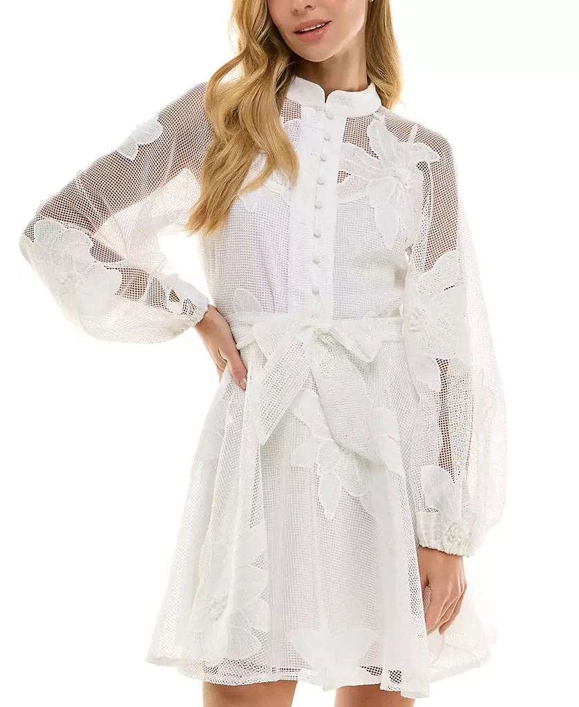 商品SENI & CADE|Juniors' Jacquard Mesh Dress,价格¥498,第1张图片