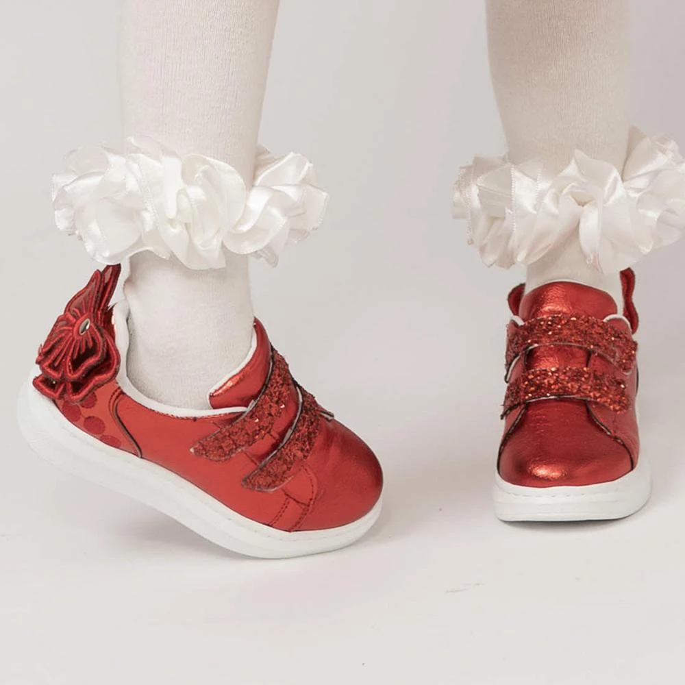 Red Glitter Bow Trainers 商品