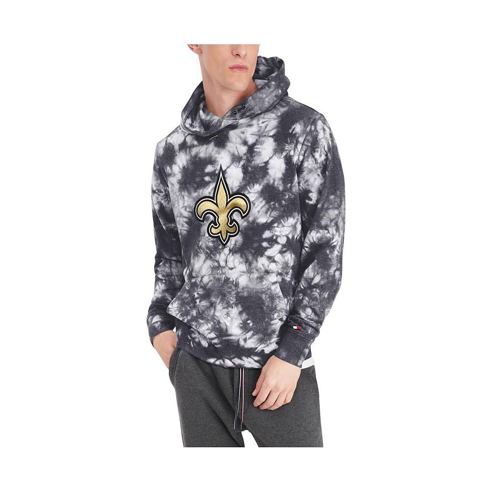 Men's Black New Orleans Saints Stanley Tie-Dye Pullover Hoodie商品第5张图片规格展示