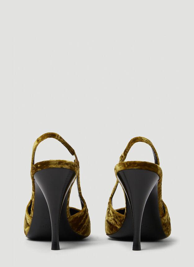 商品Yves Saint Laurent|Tom High Heels in Yellow,价格¥5890,第6张图片详细描述