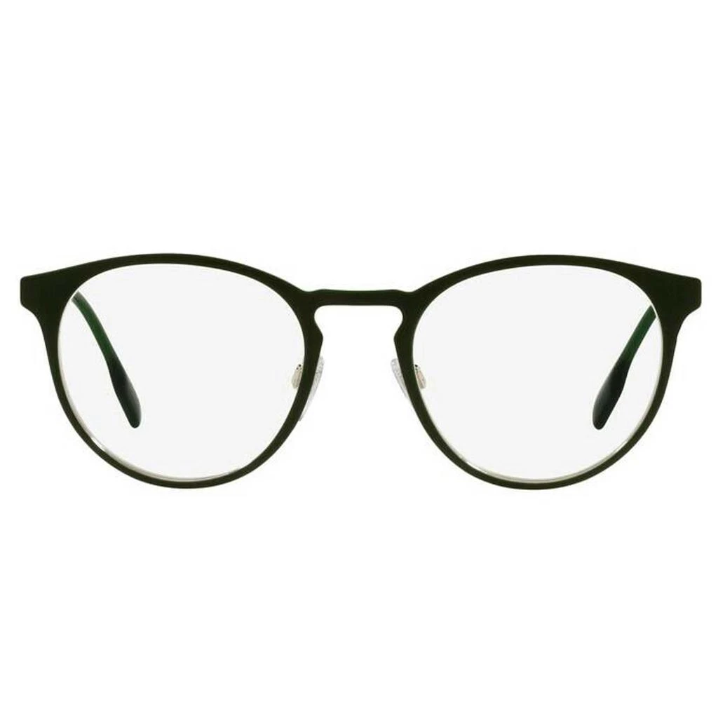 商品Burberry|Burberry Men's Eyeglasses - Green Metal Full Rim Frame Clear Demo Lens | BE1360 1327,价格¥675,第2张图片详细描述
