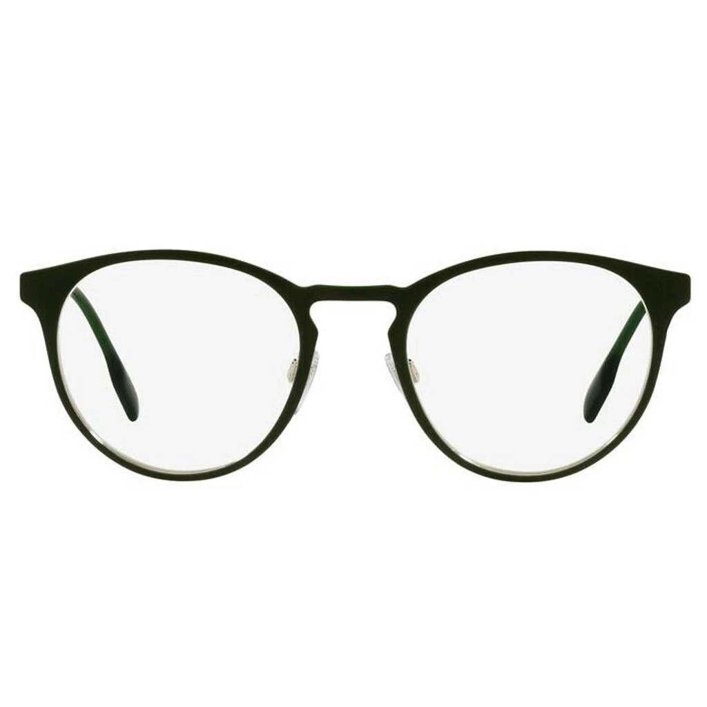 商品Burberry|Burberry Men's Eyeglasses - Green Metal Full Rim Frame Clear Demo Lens | BE1360 1327,价格¥948,第2张图片详细描述