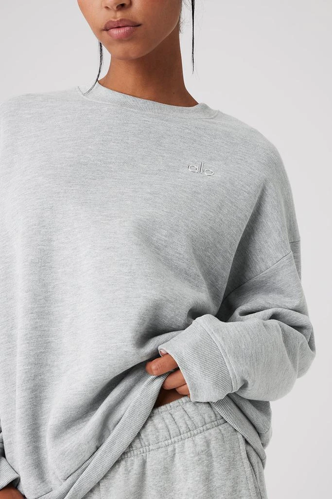 商品Alo|Accolade Crew Neck Pullover - Athletic Heather Grey,价格¥983,第4张图片详细描述